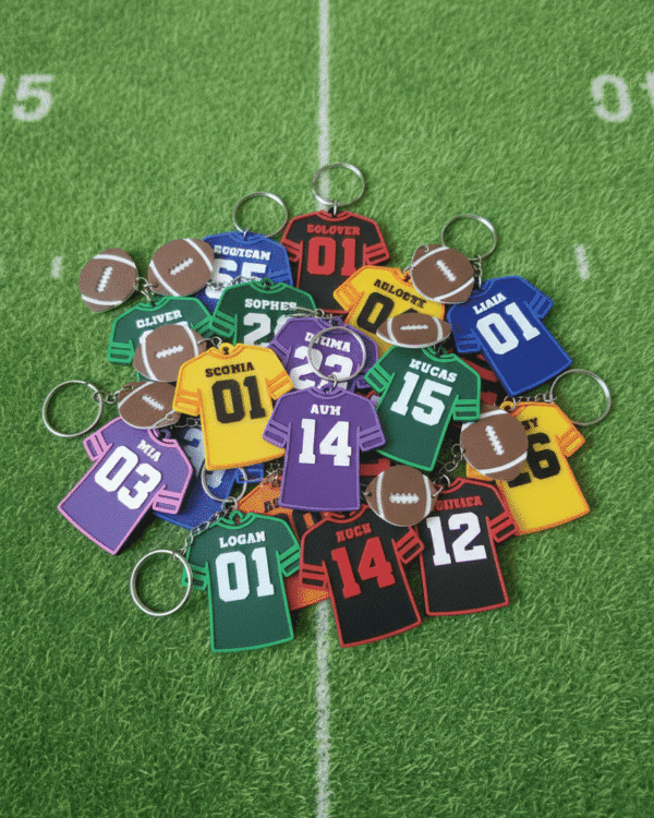 Custom Football Jersey Keychain