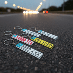 Custom License Plate Keychain