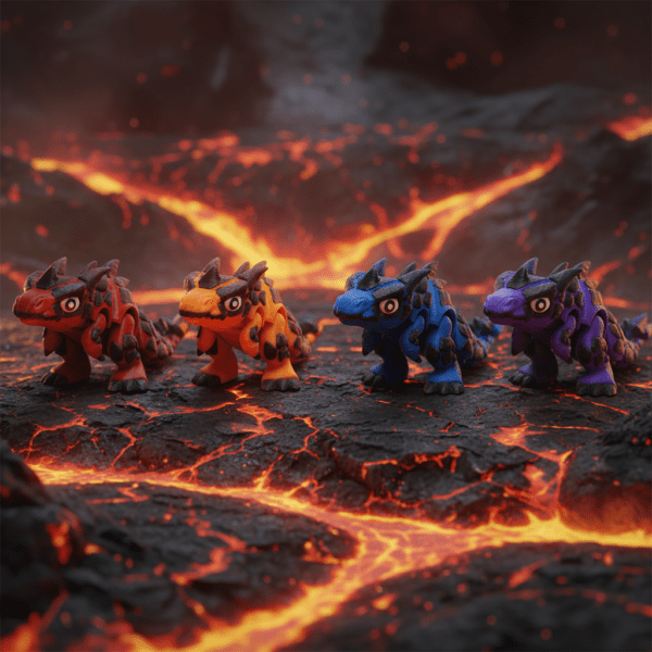 lava t rex articulated multi color