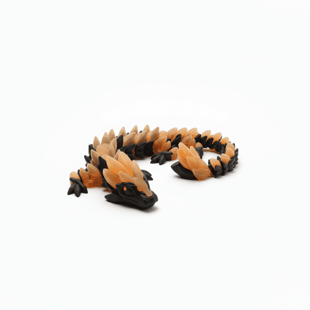 articulated ice, lava & nether dragon