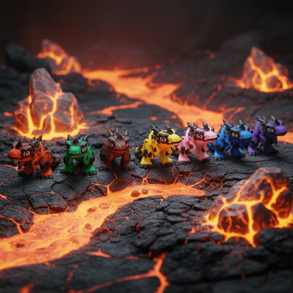 lava t rex articulated multi color