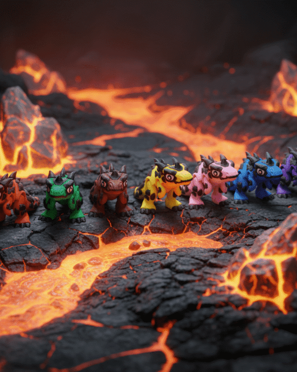 lava t rex articulated multi color